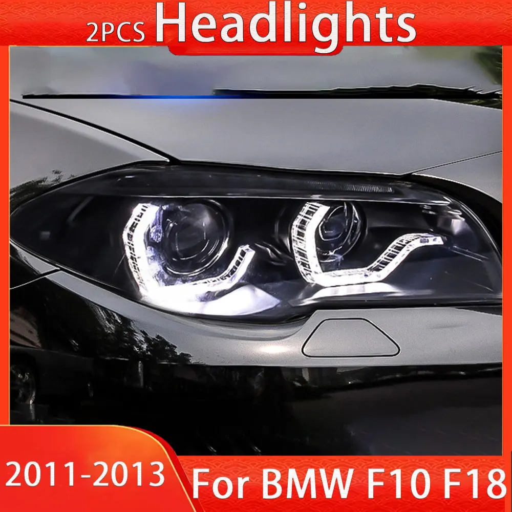 Car HeadLamps For BMW F10 F11 2011-2017 5 Series 525i 530i LED Auto Headlight Assembly Upgrade Flashing signal light Accessories