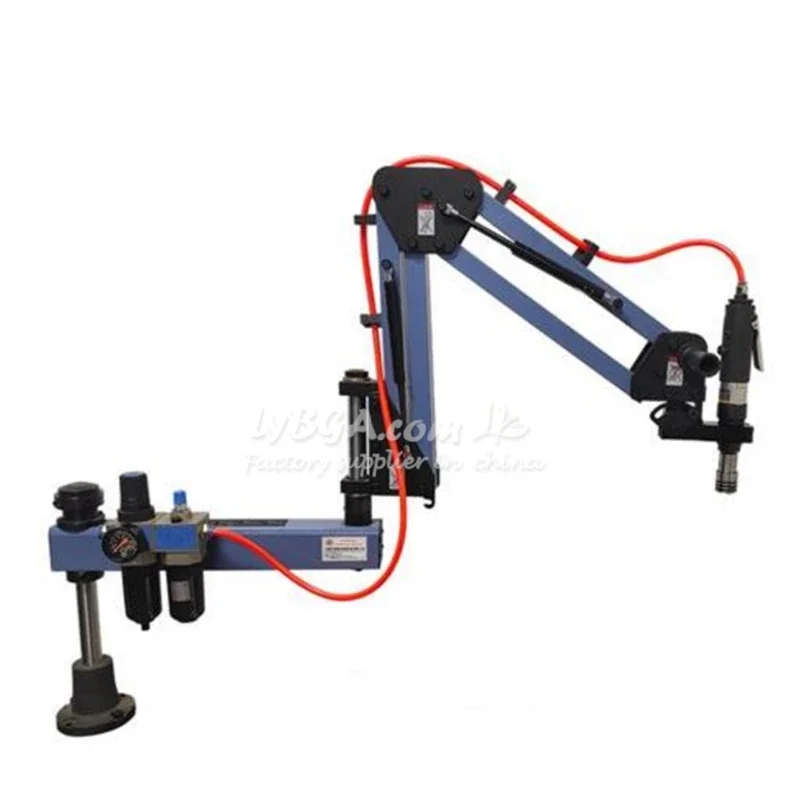 Pneumatic Tapping Machine Long Arm 1.9 Meters M3-M12 M3-M16 M6-M24 Vertical/Universal Metal Cutting Threading Tools Tapper
