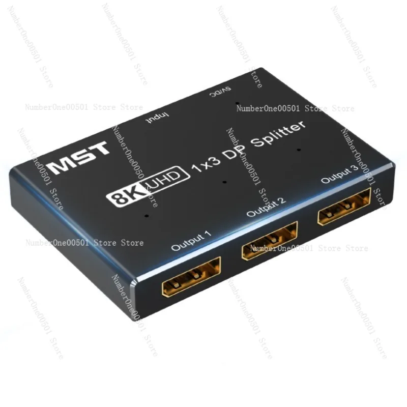 

8K one in three out DP splitter 8K60Hz computer TV monitor high definition MST split screen converter