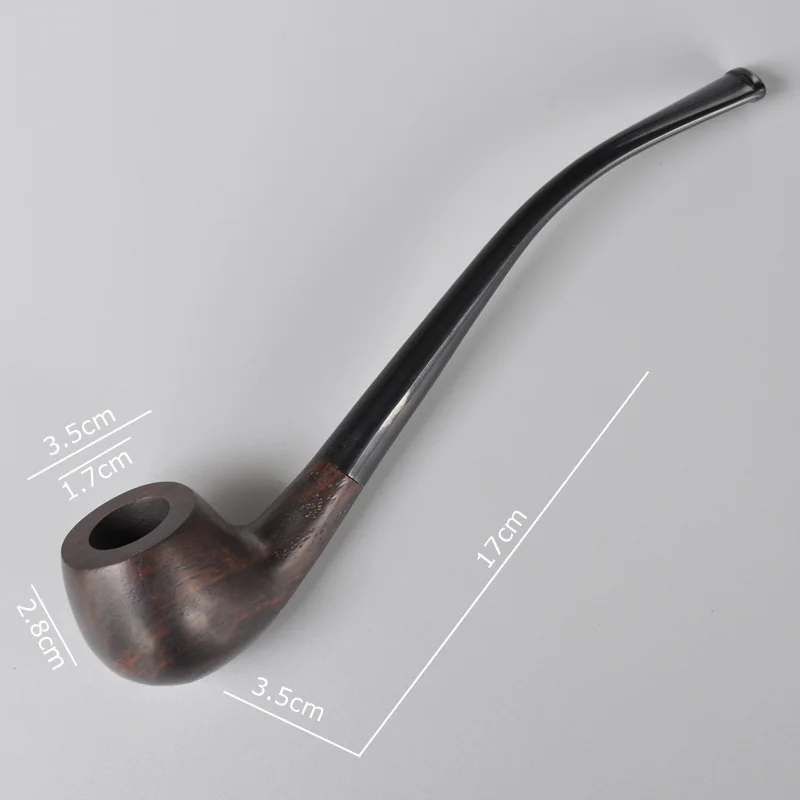 خشب الأبنوس ساق طويلة عازمة ، أنبوب التبغ نمط التفاح ، Churchwarden ، خشبية