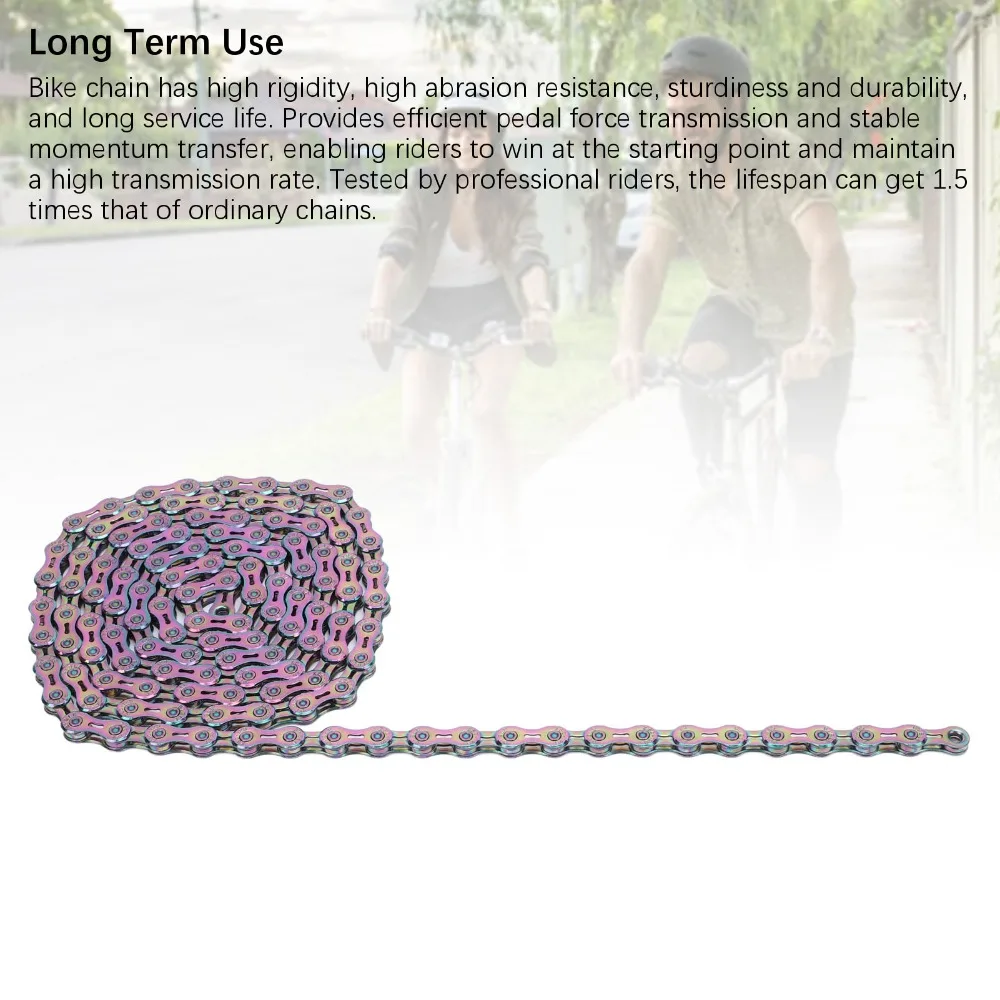 

12-скоростная велосипедная цепь 1/2 x 11/128 дюйма, 126 звеньев, полая, сверхлегкая, для шоссейных велосипедов, сменная