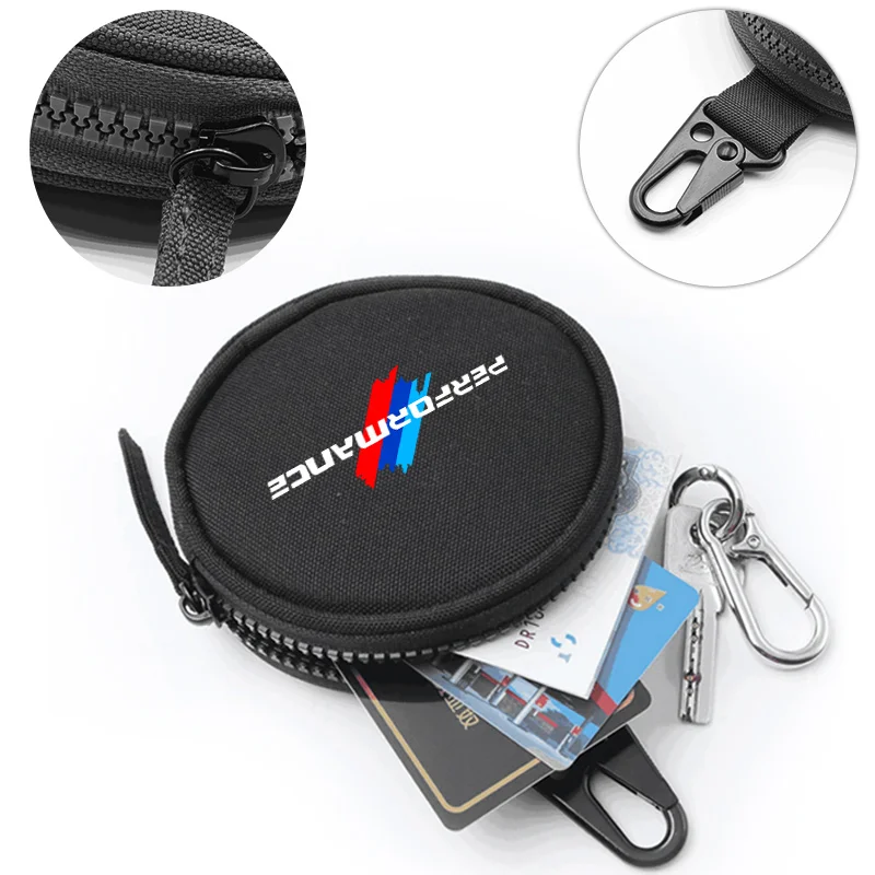 

Car Styling Key Wallet Pocket Coin Outdoor Storage Bag For BMW Performance E46 E39 E60 F10 F20 F30 F15 F16 Racing Accessories