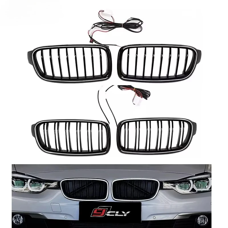 

Factory Wholesale Car LED Grill for BMW 3 Series F30 2013-2019 LED Grill Single Line Double Line White Light Blue Light