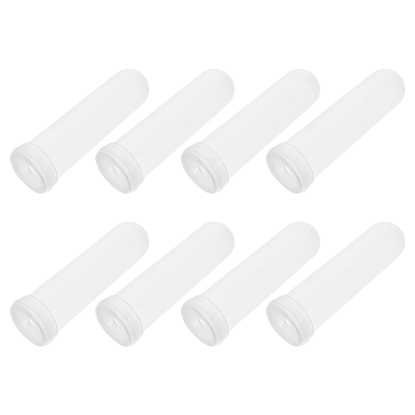 8 Pcs Flower Preservation Tube Floral Tubes Holder Decorative Test Vase Transparent Plastic Stem