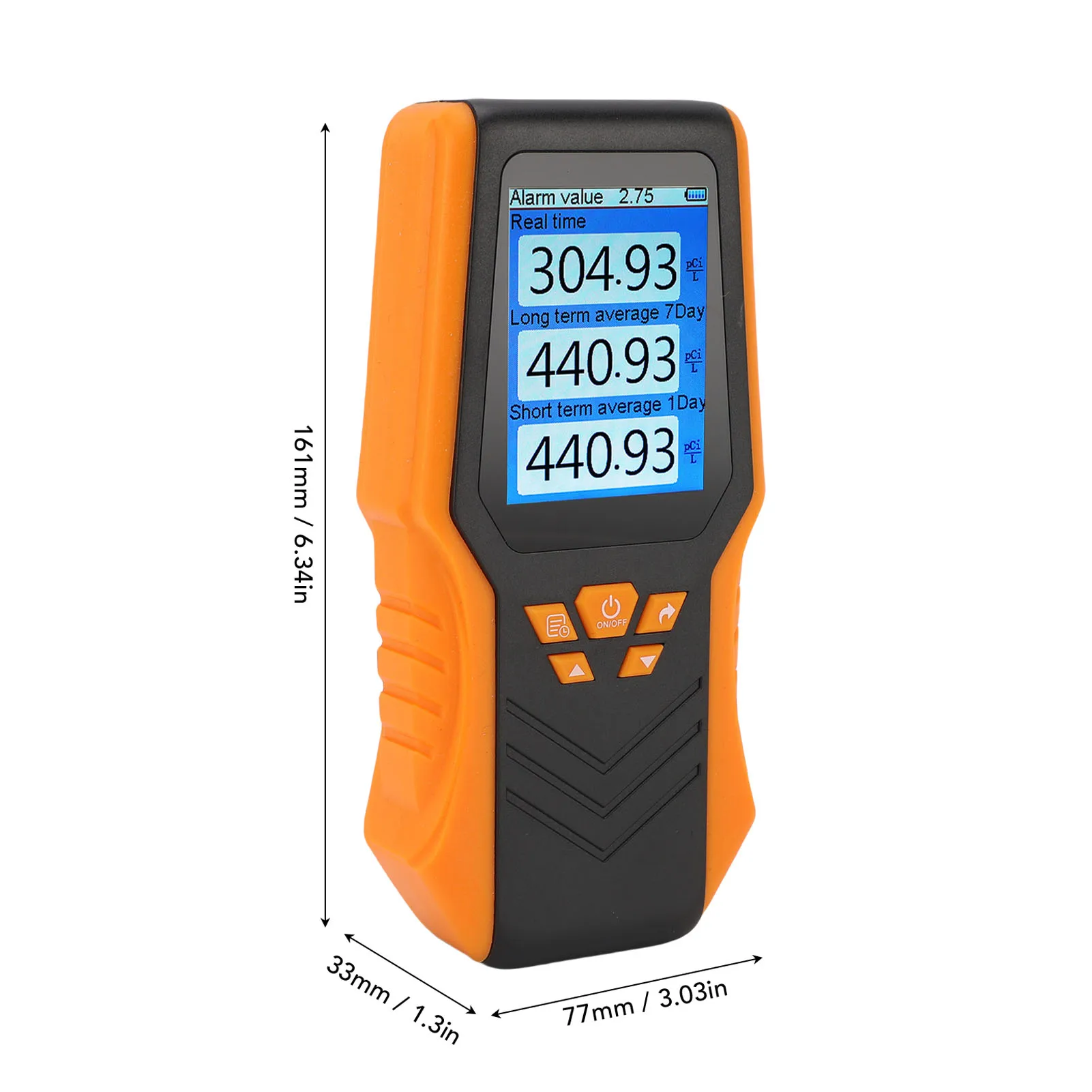 Radon Tester Accurate Measurement Versatile Radon Detector Real Time Long Short Term Average Digital Display for Home School