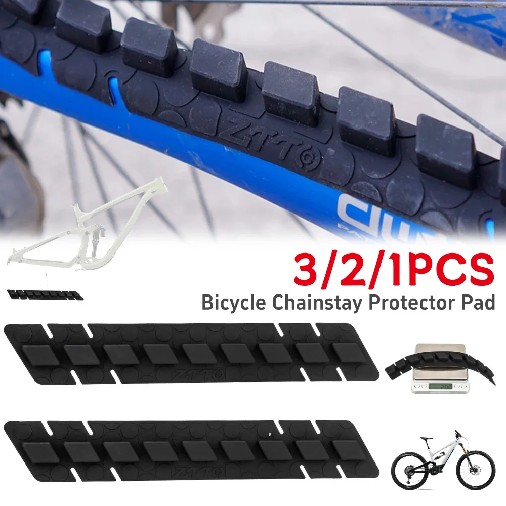 3/2/1 Stück 3D Silikon Fahrrad-Kettenschutz-Pad Kettenschutz-Aufkleber Fahrradrahmen-Kettenschutz für Rennrad und Mountainbike