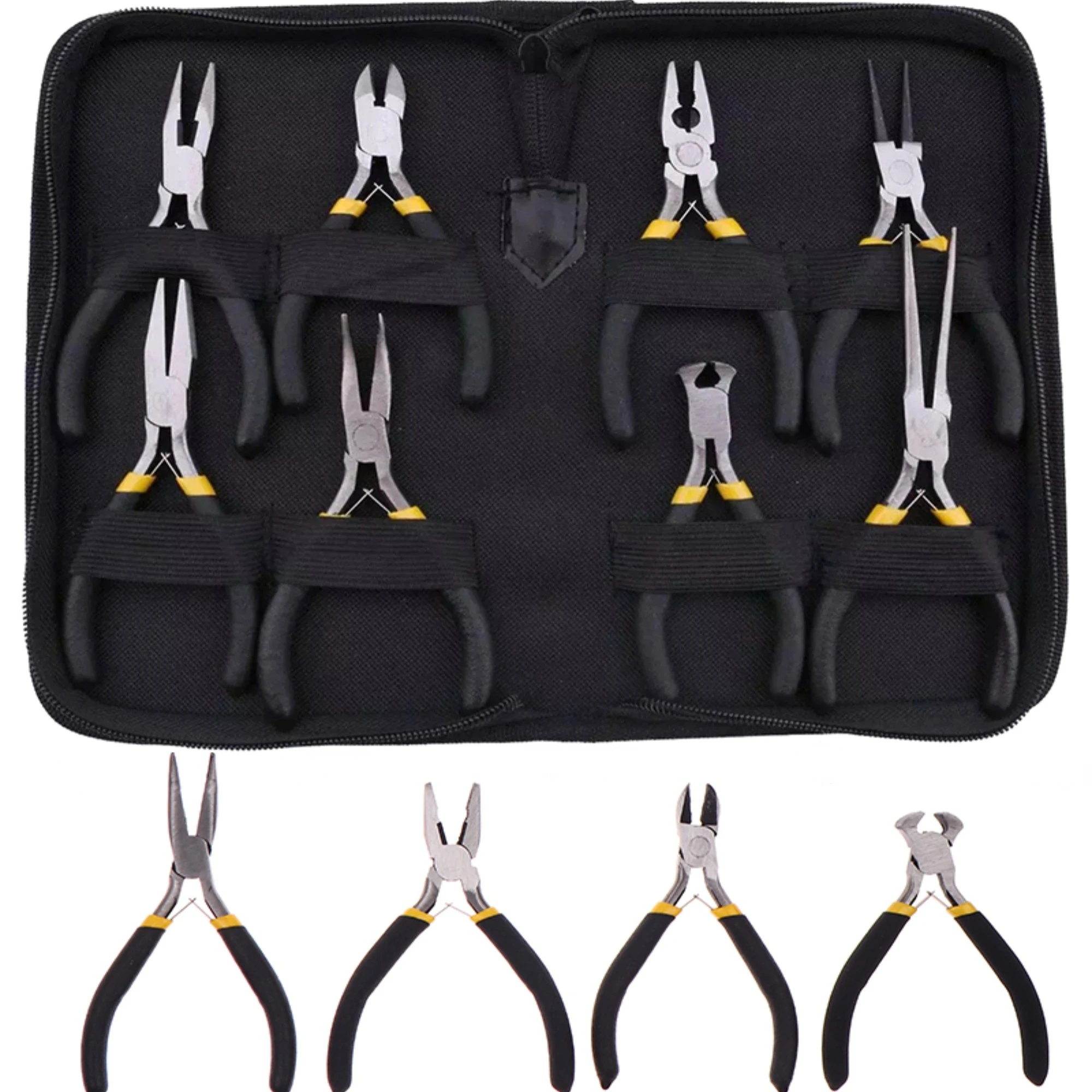 Jewelry Multi-functional Pliers Carbon Steel Forging Jewellery Plier Mini Plier Round Flat Long Nose Plier Jewelry DIY Hand Tool