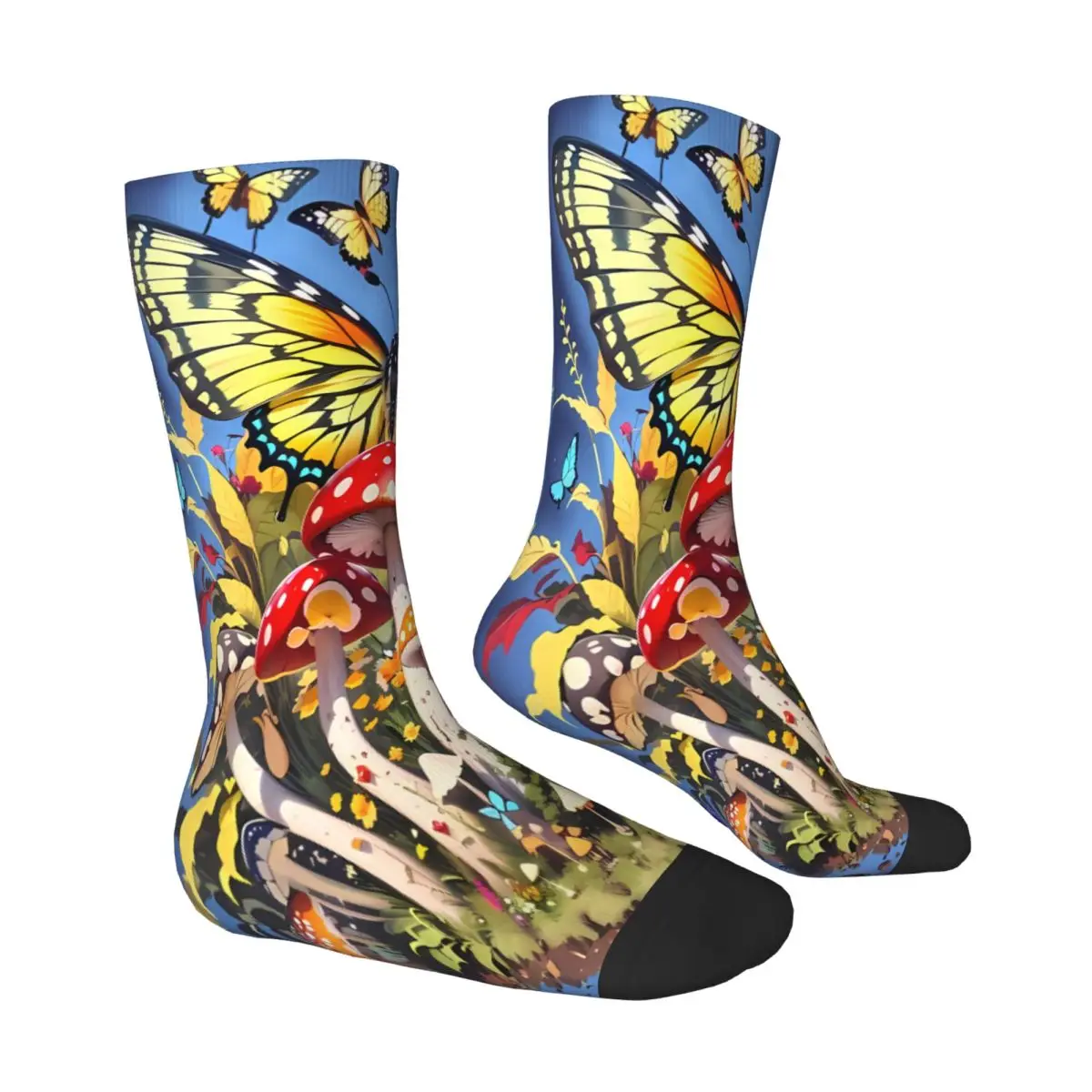 Butterfly Sock Printed Man Polyester