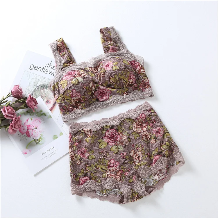 

Sexy Lace Plus Size Female Lingerie BC Cup Bra Sets Breathable Women Underwear Panties Briefs M LL 3L 4L 5L 6L Brasier Mujer