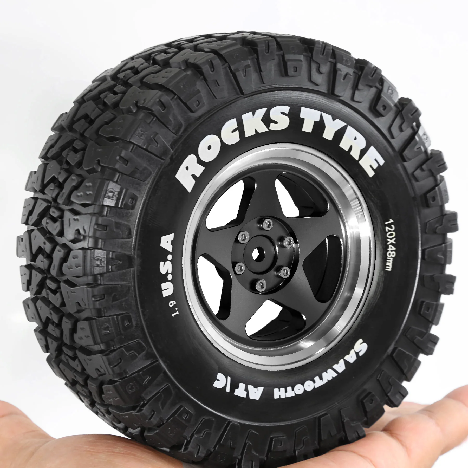 

Aluminium Alloy 1.9 beadlock Wheels （4pcs）for 1/10 RC Crawler Car SCX10 TRX4 TRX6 Redcat Gen7 Gen7PRO Gen8 D90 VS4-10