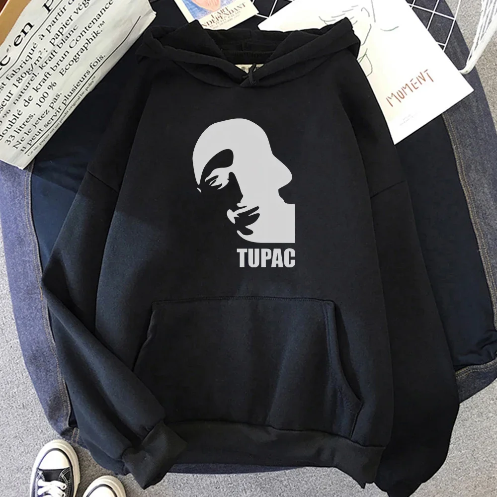 Tupac 2pac Hoodies Unisex Fashion Punk Long-sleeved Sweatshirt Manga Graphic Aesthetic Men/women Four Seasons Aldult Casual Soft