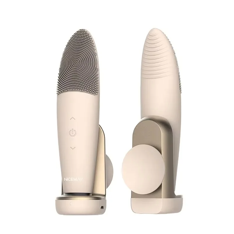 IPX 7 Waterproof Silicone Face Wash Rechargeable Handheld Skin Care Massage Brush for Deep Cleansing and Exfoliation