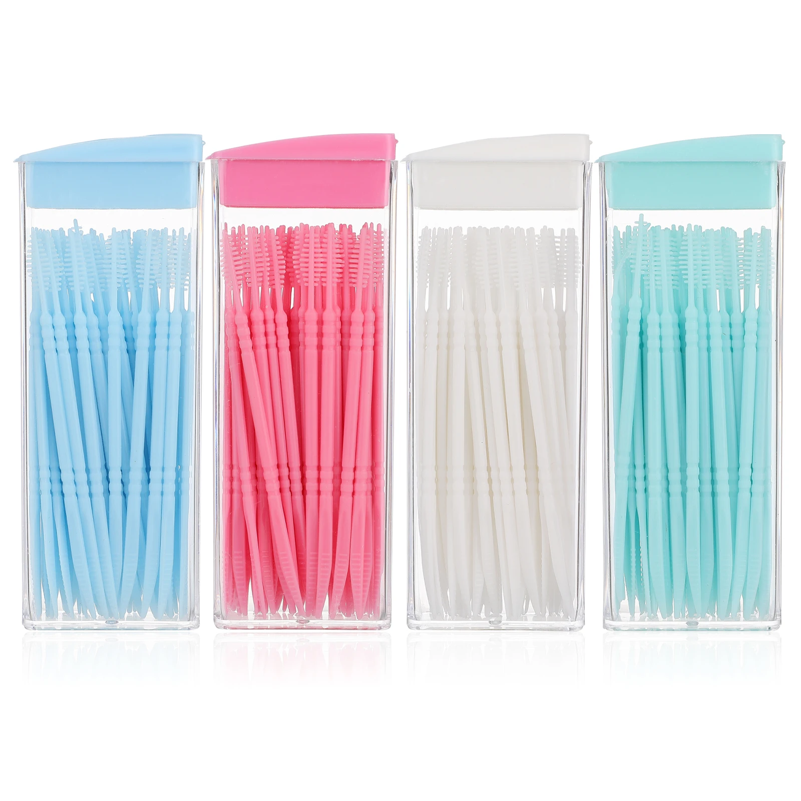 

200pcs Double-headed Toothpicks Interdental Brush Picks Oral Care Floss Teeth Stick Eco-friendly Safe Soft Plastic