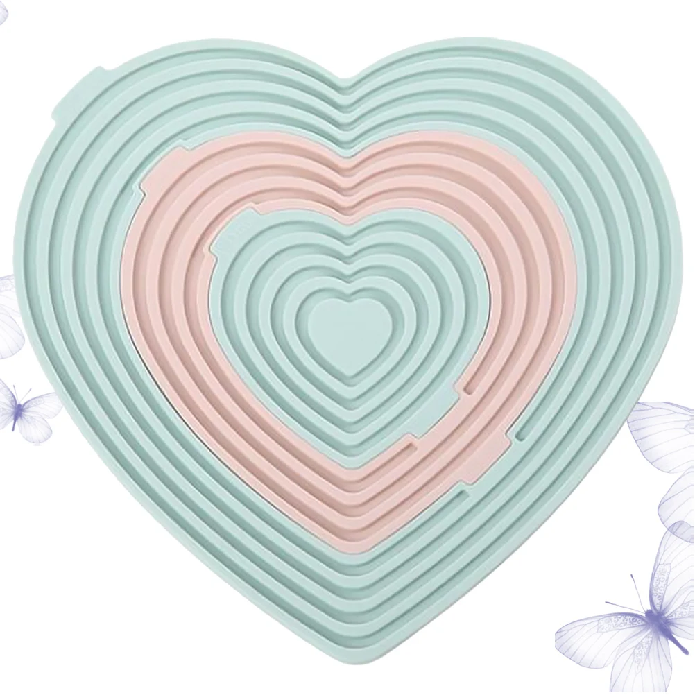 Tovaglietta in silicone a forma di cuore Tovaglietta per isolamento termico Sottobicchiere decorativo Tappetino per tazza Resistente ai graffi e alle macchie Elegante