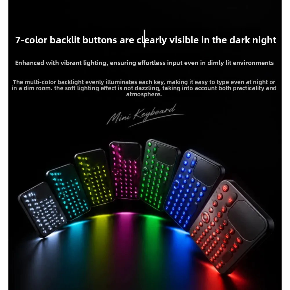2026New Mini Magnetic Keyboard Lightweight and Portable Multi-color Backlit Keys Compatible with Multiple Systems for Office