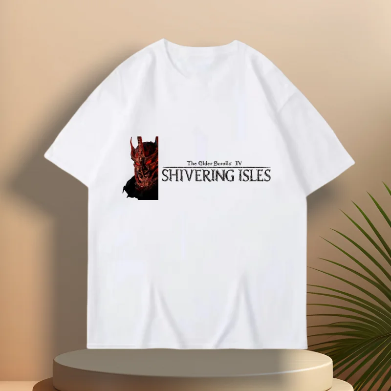 

Elder Scrolls Graphic Print Tee Shirt Luxury Brand Style Nightshirt Vintage Tshirt Versatile Top Clothing T-shirt Men Sleepwear