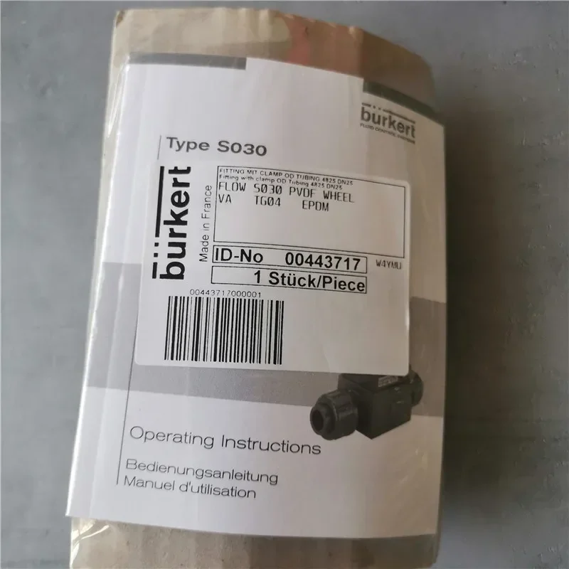 2026.4Burkert Flowmeter Base S030 VA Stainless Steel Joint EPDM 00443717 Baode Order.