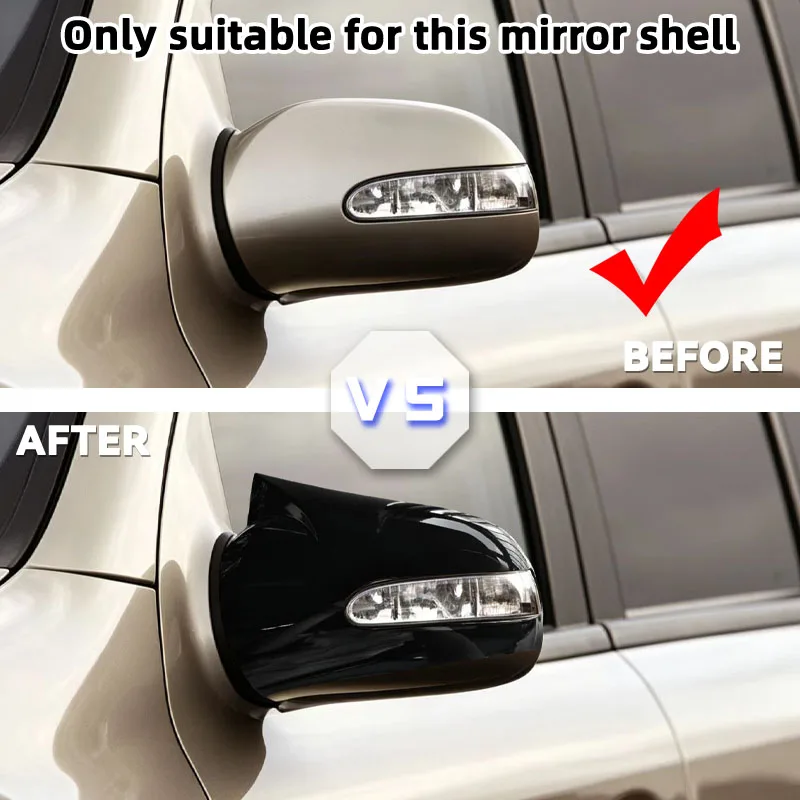 For Benz ML W163 1998 1999 2000 2001 2002 2003 Parts Styling Car Side Door Rearview Side Mirror Cover Caps M Style