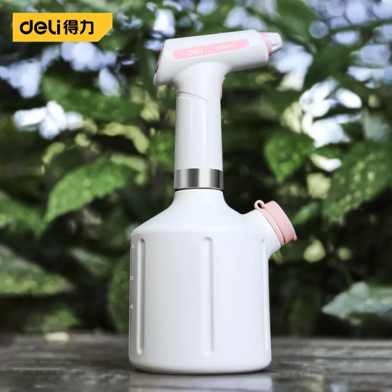 

Deli lithium battery electric watering can gardening watering spray disinfection cleaning 1L watering can hand-held Garden tool