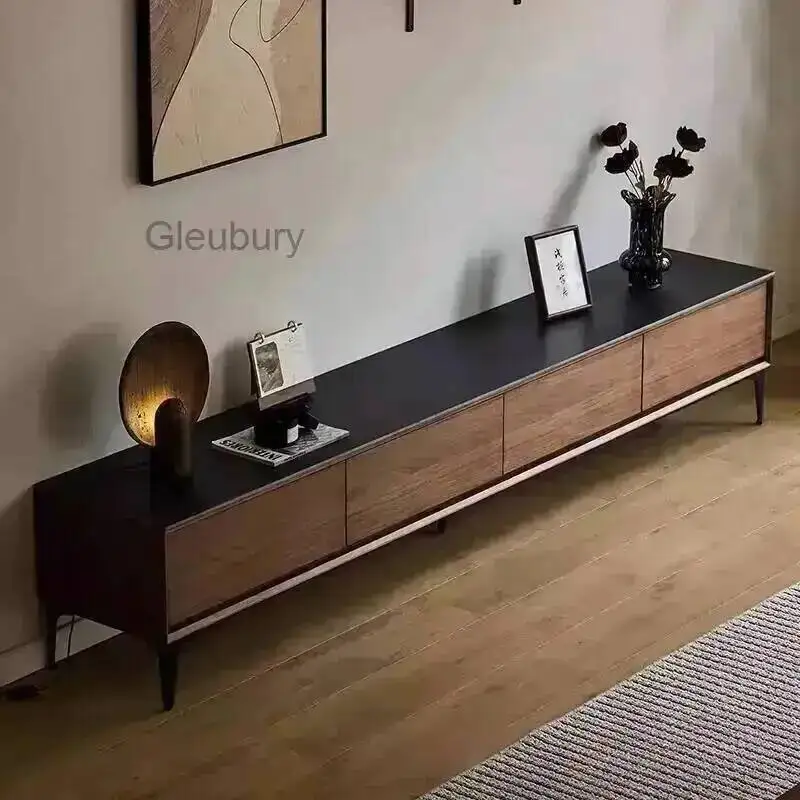 Soporte de TV Minimalista, Estilo Vintage Clásico Nórdico, Soporte de TV Simple para Sala de Estar, Mueble de Sala Moderno y Elegante, Muebles para el Hogar