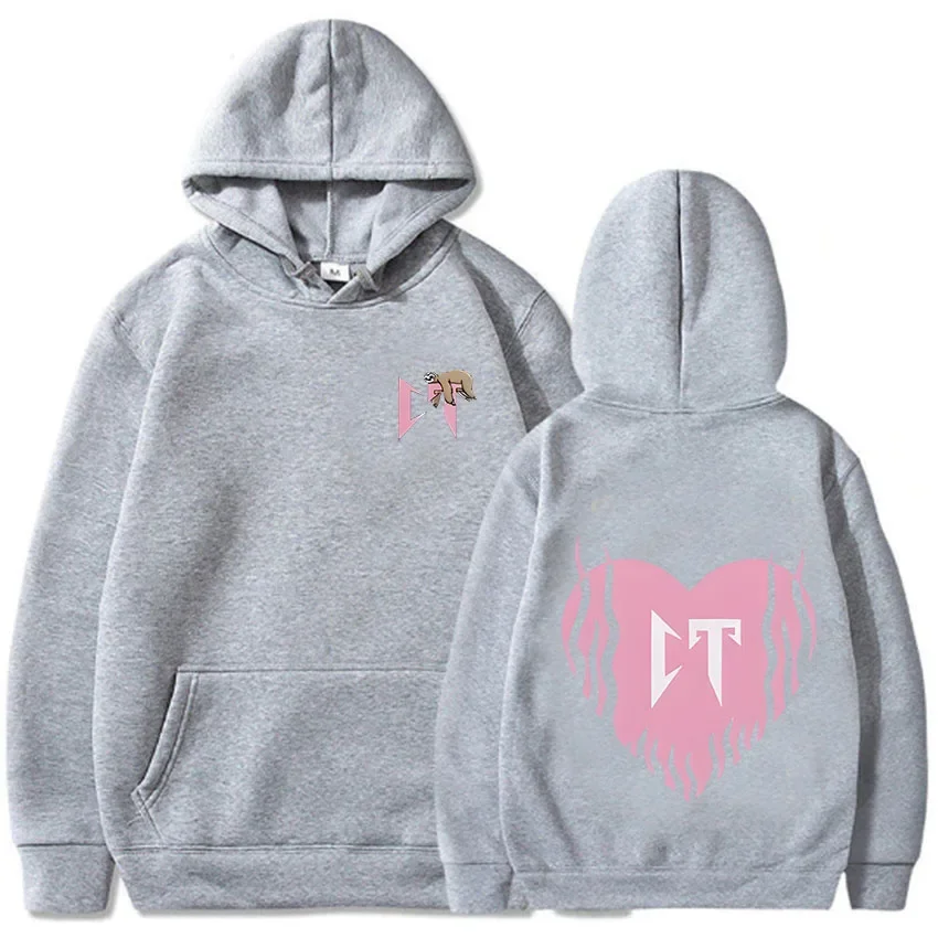 Singer Natanael Cano Tumbado Pink CT Sloth Print Hoodies Men Women Casual Loose Hoody Sweatshirts Hip Hop Oversized Clothes Y2k