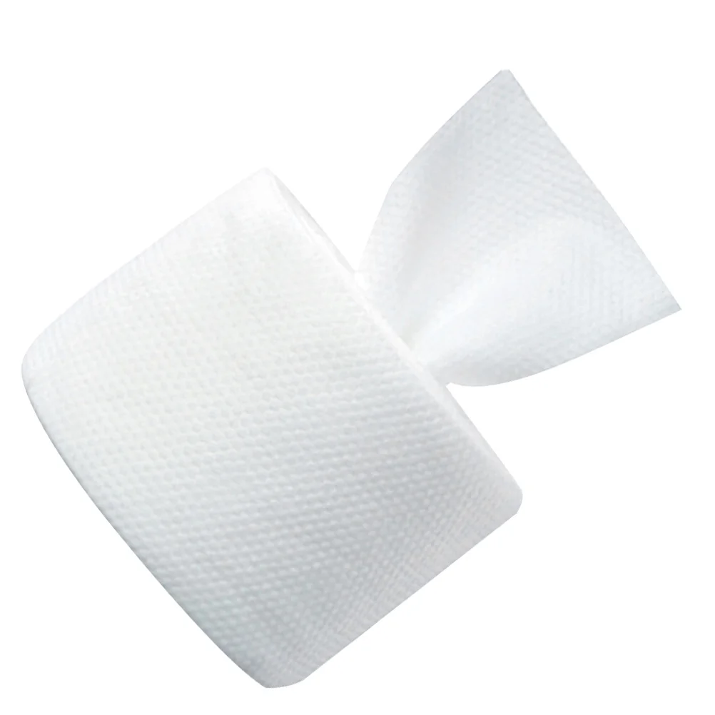 2 Rolls Cotton Soft Disposable Face Washing Towel Wet Dry Use Facial Tissue Makeup Remover Disposable Facial Towel