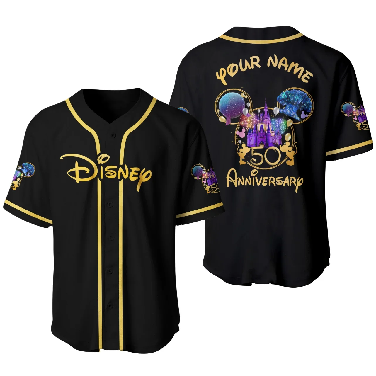 

2024 Disney land Baseball Shirt Men Women Summer Short Sleeve Baseball Jersey World Baseball Jersey Free Custom Name Shirt