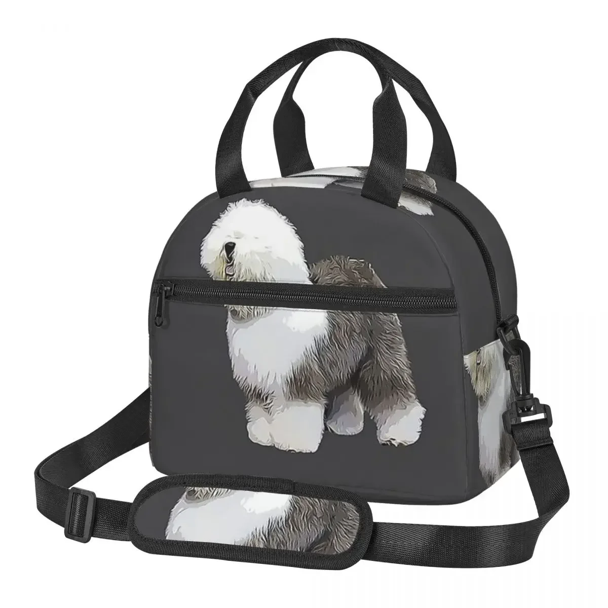 

Old English Sheepdog Beauty Lunch Bags Insulated Bento Box Lunch Tote Leakproof Picnic Bags Thermal Bag for Woman Student Office