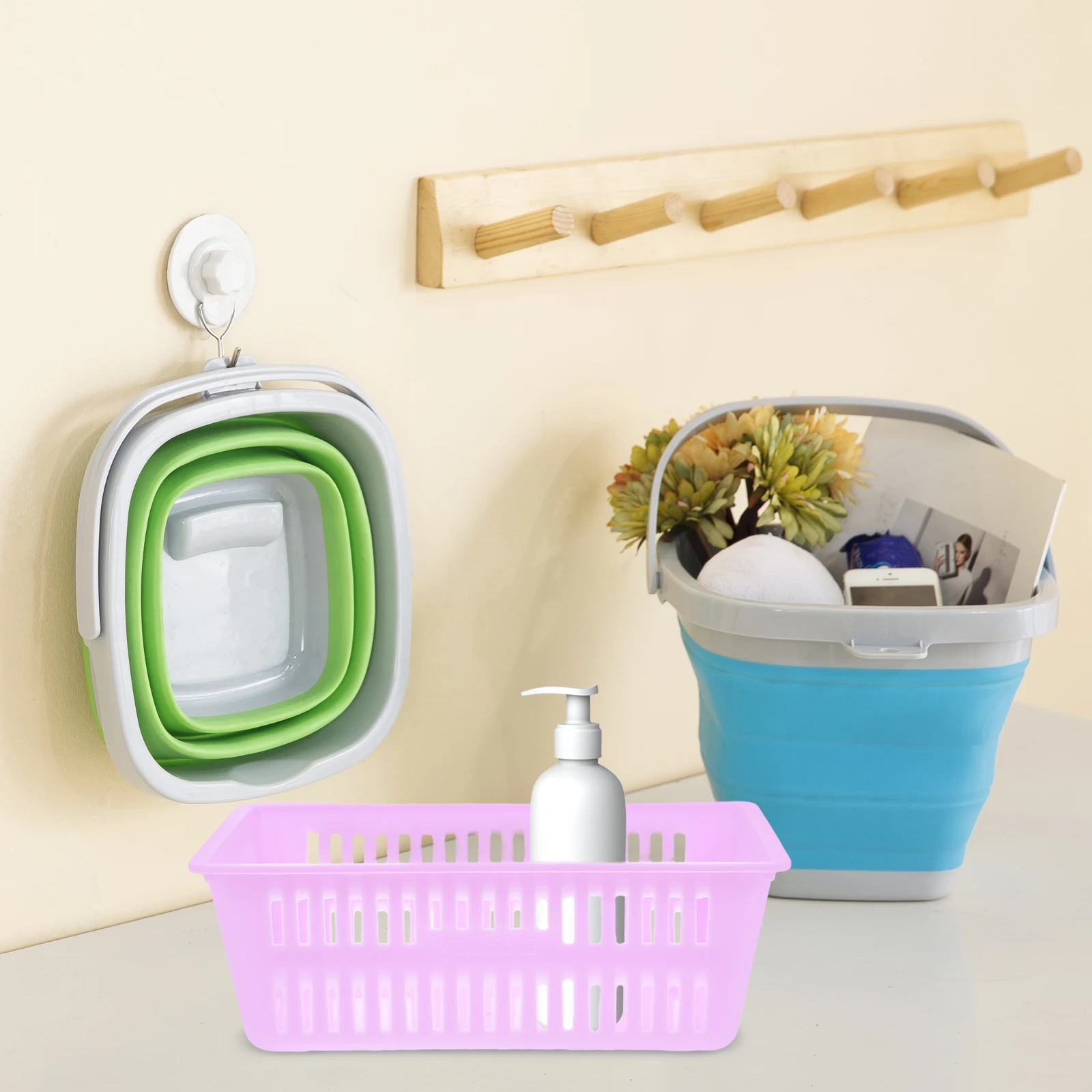 

10pcs Coin Baskets Large Capacity Storage Plastic Crate Home Hotel Shop Purple Color Multi Purpose Storage