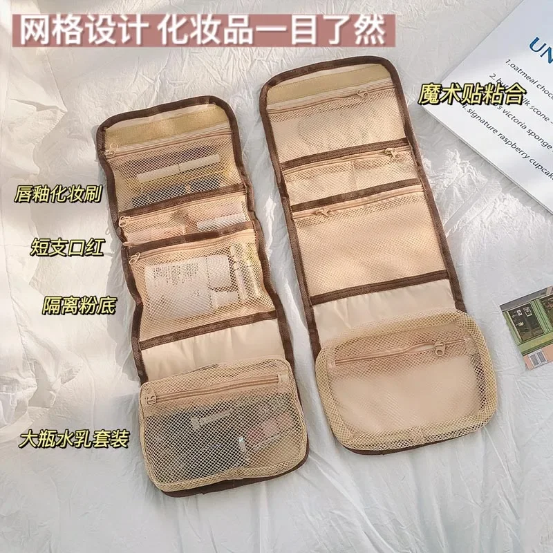 Cute Bear Make Up Bag Women Makeup bags Hanging Toiletries Organizer Travel Jewelry Fold Cosmetic Brushes Wash Kits Case Pouch