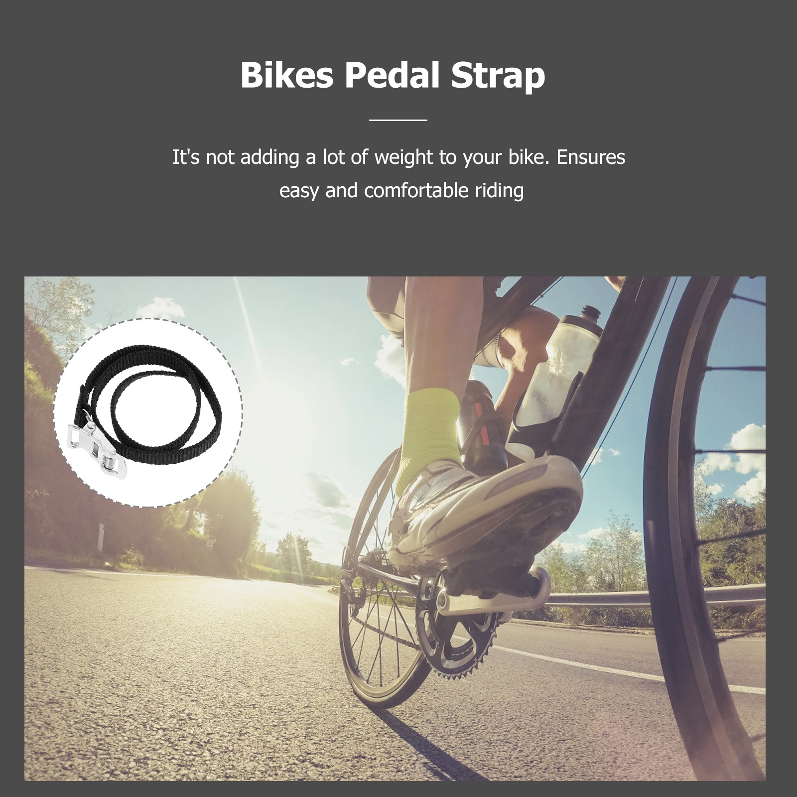 4Pcs Durable Bikes Pedal Toe Straps Anti Slip Cycling Pedal Strap Replacement Easy Installation Foot Bicycle
