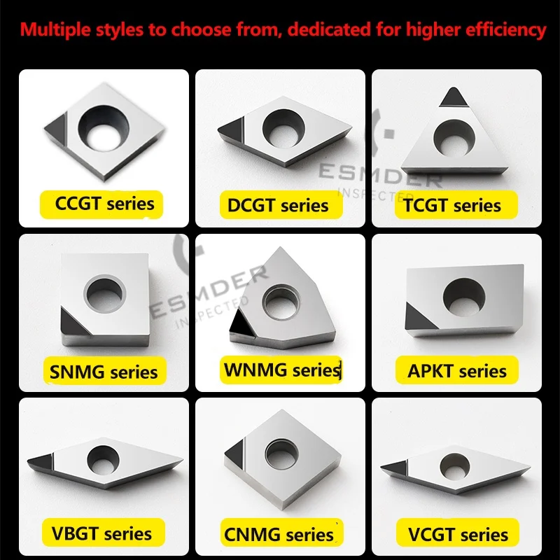 

CBN Inserts CCGT DCGT TCGT SCGT VBGT VCGT Series High Quality Use For High hardness steel parts cast iron and uenched Steel