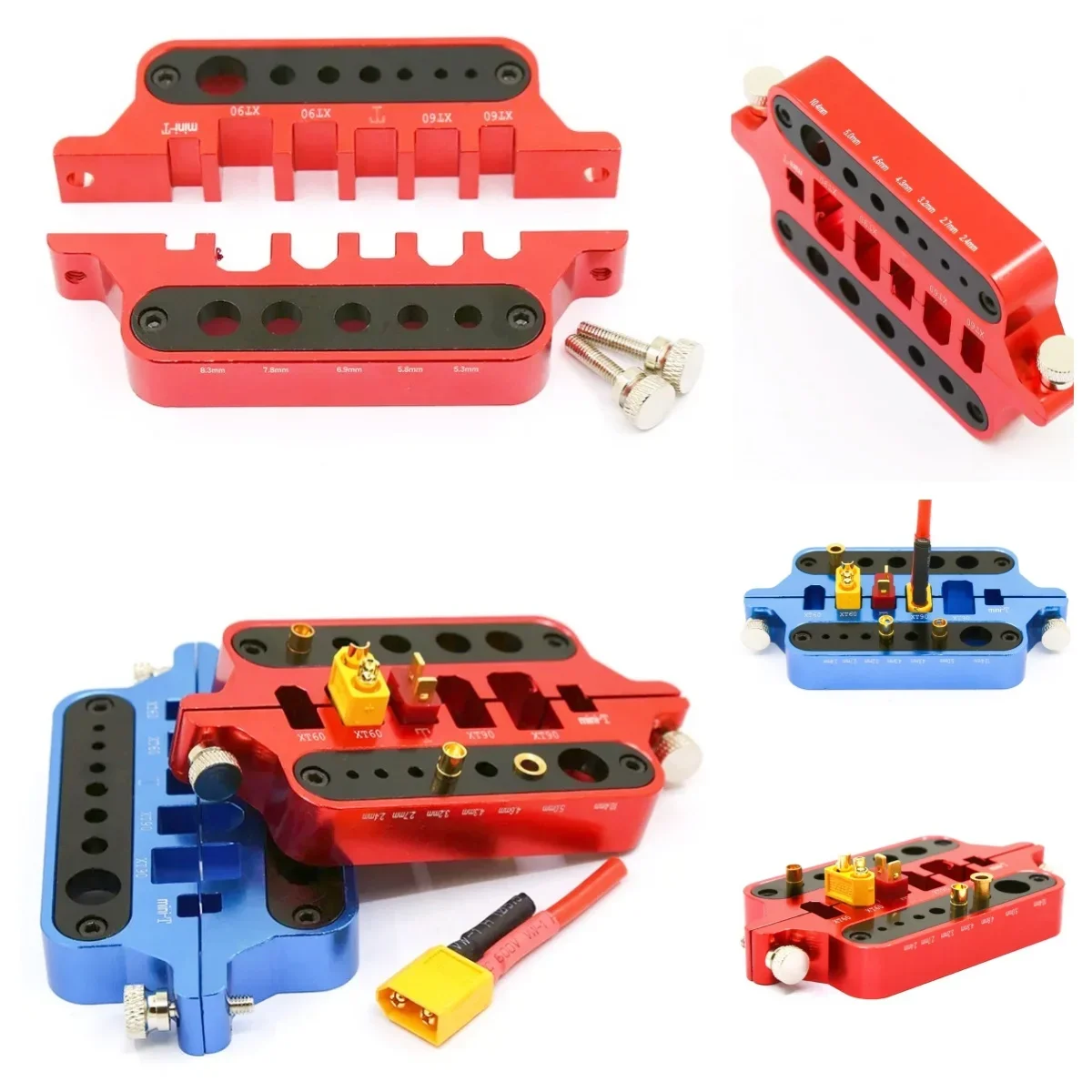 Części do samochodów RC Alloy Uniwersalny uchwyt na narzędzia lutownicze Model samochodu Drone Marine Welding Tool T Plug Connector XT60 XT90 Banana Plug