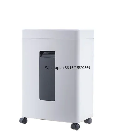 

16L P-5 Small Paper Shredder High Security 10 Sheets Mobile Mini Document Destroyer for Commercial Office Home Use