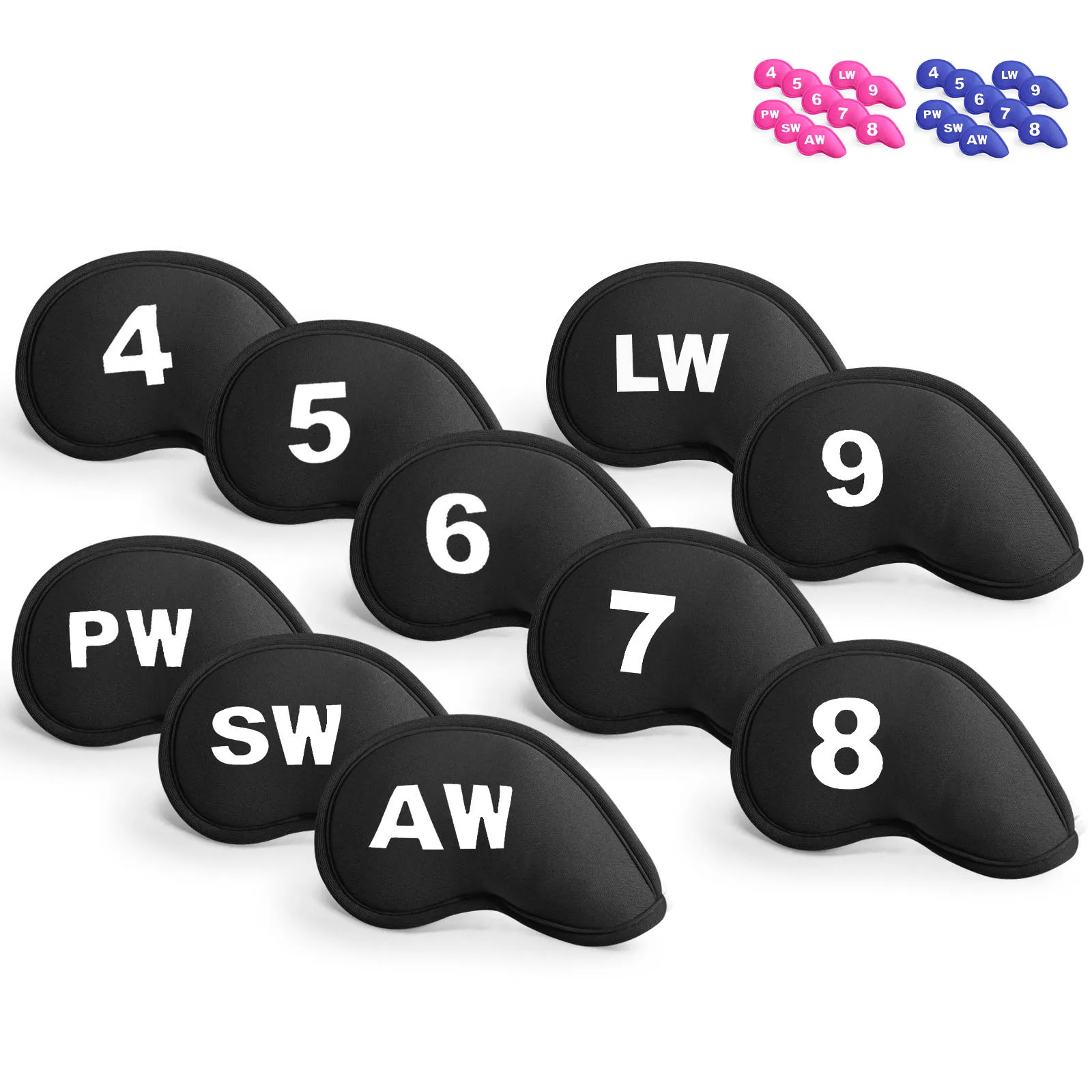 

Набор неопреновых чехлов для клюшек для гольфа — 10 упаковок универсальных защитных чехлов для утюгов, подходящих для основных клюшек