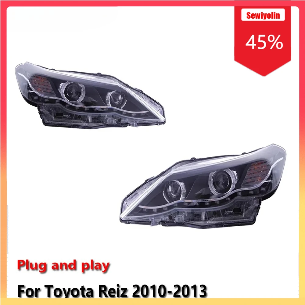 

Автомобильные светодиодные фары, автомобильные детали для Toyota Reiz 2010-2013, противотуманные DRL, стоп-сигнал, указатель поворота, Plug and Play