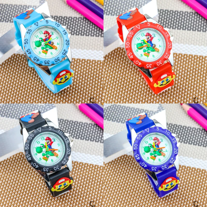 Game Super Marios Bros Luigi Children Watches Cartoon Anime Fashion Quartz Electronic Watch Kids Birthday Gifts