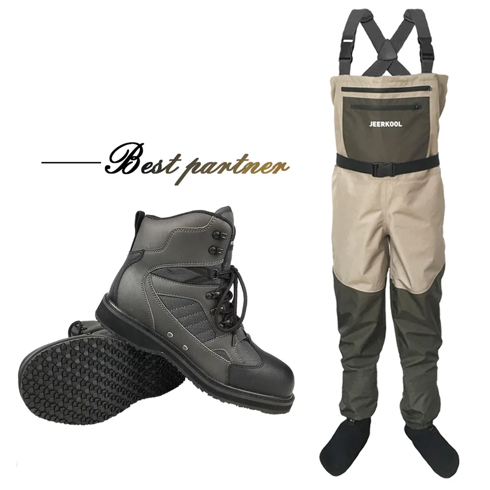 

Waterproof Fishing Waders Rubber or Felt Sole Shoes Fly Flashing Wading Clothes Hunting Reef Rock Fishing Boots Chest Waders