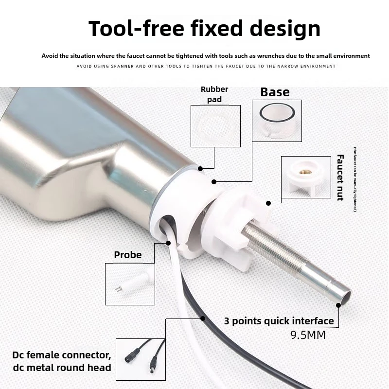 Water purifier 304 stainless steel household TDS value display intelligent Faucet 1/4