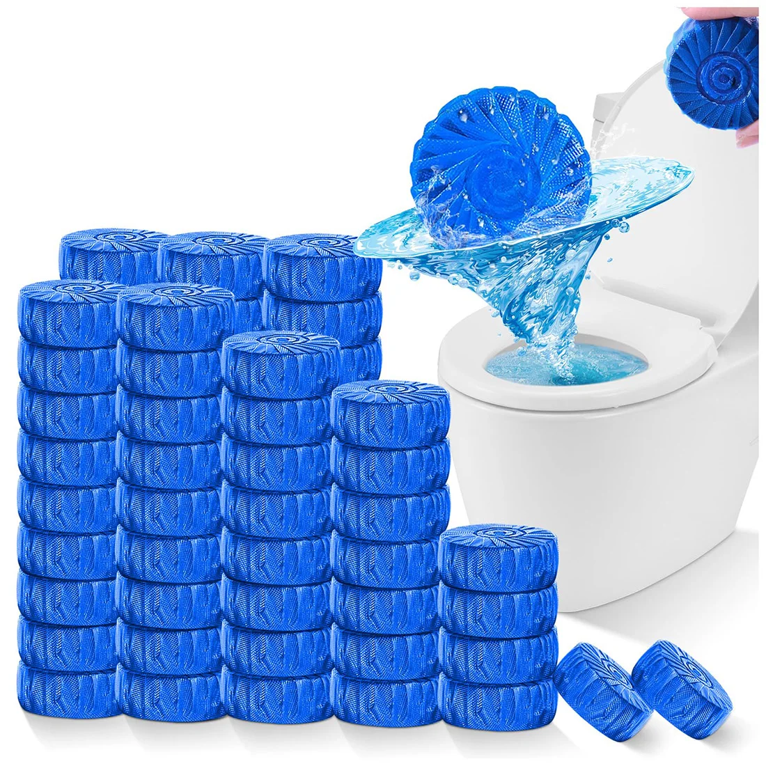 Automatische Toilettenschüsselreiniger, Tabletten, 1/12/24 Stück, kommerzielle Haushalts-Badezimmerreiniger, langlebiger Toilettenreiniger mit 300 Bürsten