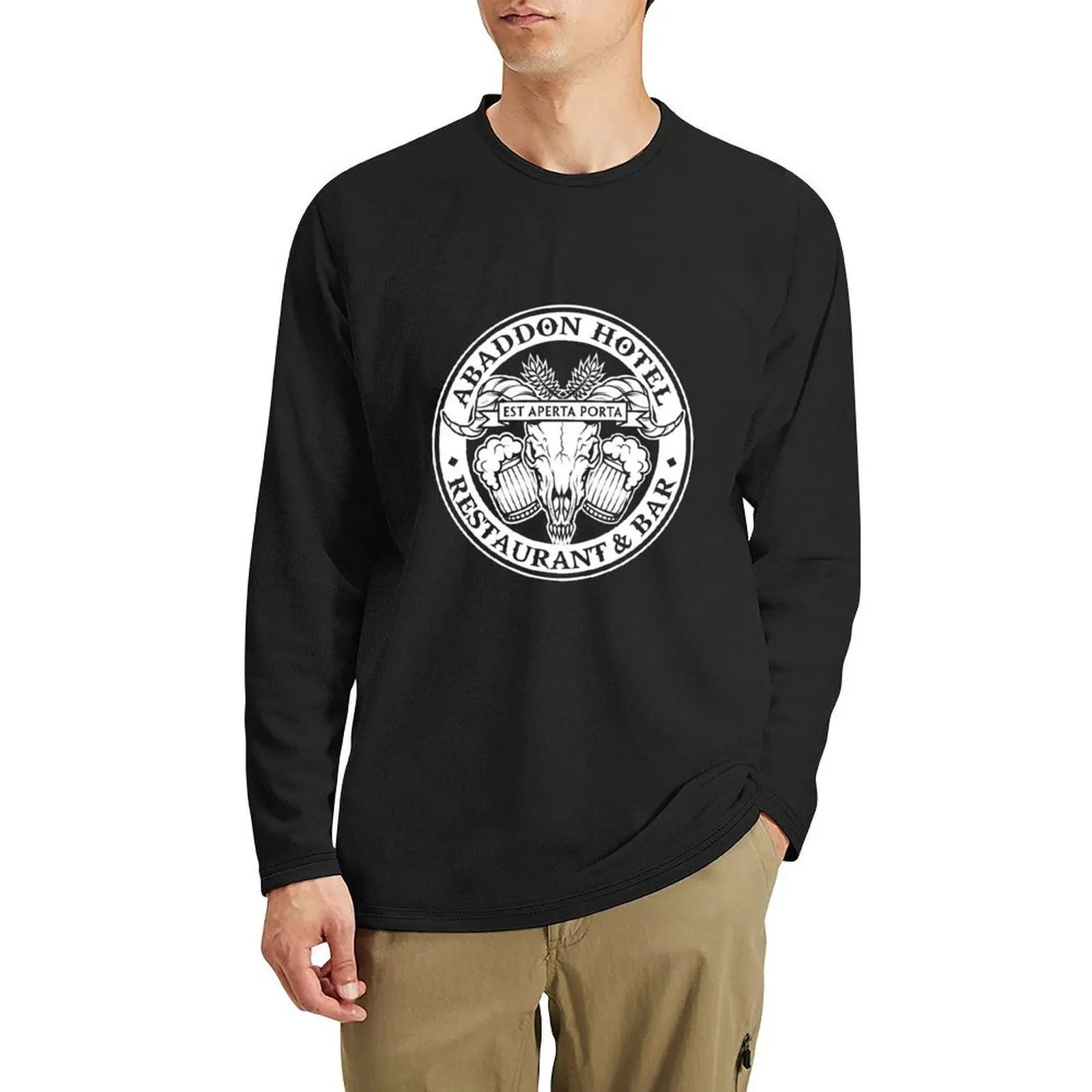 

Abaddon Hotel Restaurant Long T-Shirt quick drying t-shirt anime custom t shirts design your own hippie clothes men clothing
