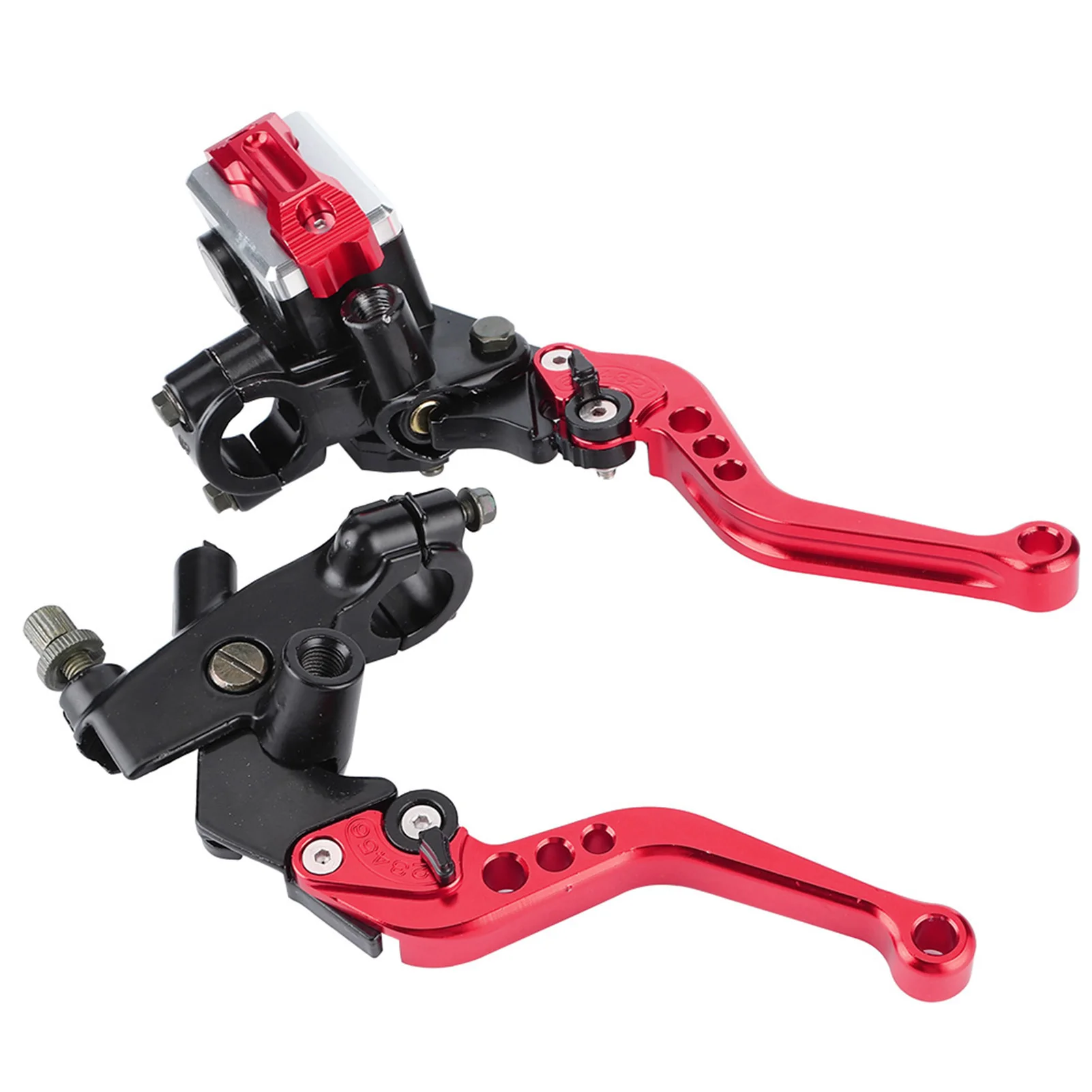 1 Pair Universal Motorcycle Brake Clutch Lever Aluminum Master Cylinder Lever 7/8