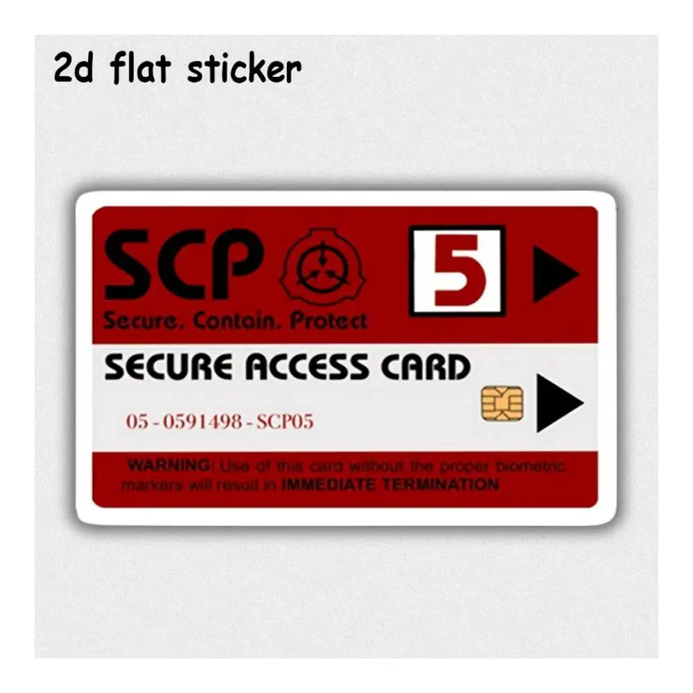 SCP Secure Access Card Design Waterproof Decal For Laptops, Cars, Motorcycles, Water Bottles & Smooth Surfaces