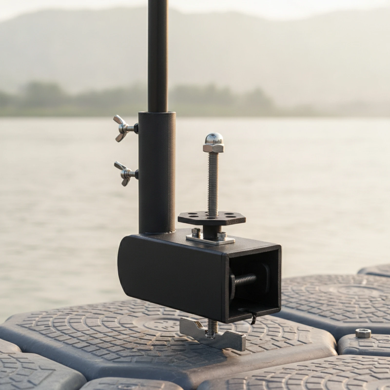 Umbrella Clamp with Spring Stainless Steel Umbrella Holder with Clamp Hardware Long-Lasting Stable for Anglers, Fishing Platform