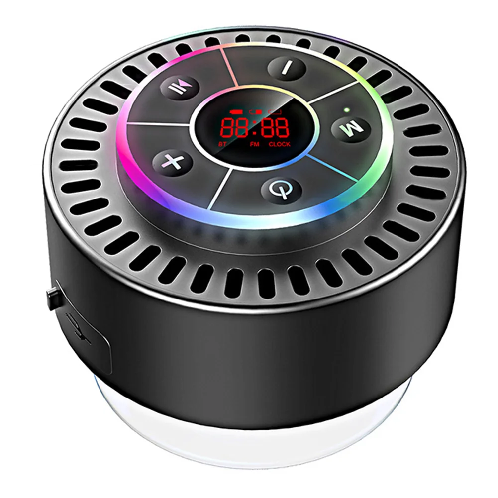 FM Radio Bluetooth-Compatible 360 Amplified Stereo Bluetooth-Compatible 5.2 Built-in Microphone Home Relaxation For Bathroom