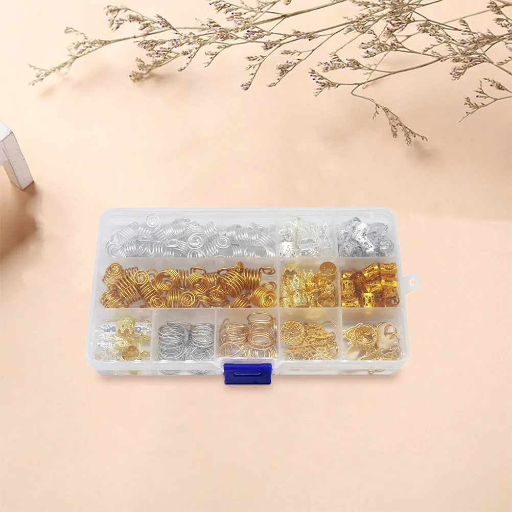 

1Set Hair Cuffs for Braids Dreadlock Jewelry Hair Beads Accessories Stylish Charm Ring Set Easy to Use Updo Down Style Versatile