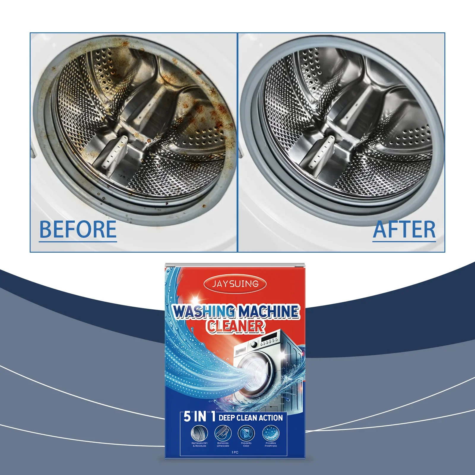 

Washing machine tank cleaning powder, cleaning stains, descaling and odor removal household artifact without residueBC8-m