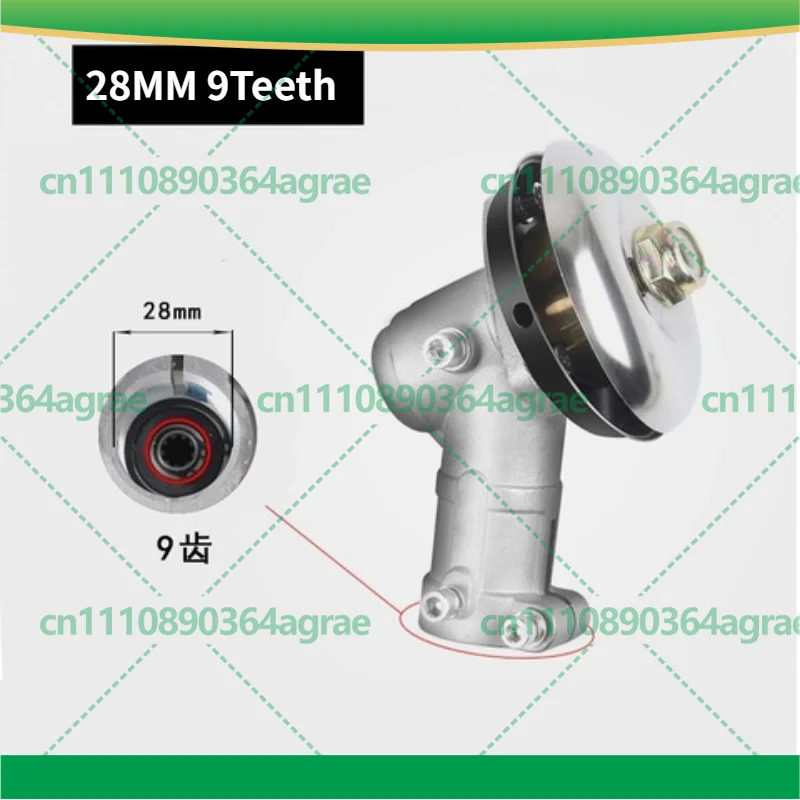 26/28 Tube 7‑9 Tooth Single Ear Gearbox Assembly Universal For Brush Cutter Working Head Garden Power Tool Accessories