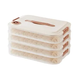 Multilayer Kitchen Food Grade Multilayer Dumpling Storage Box for Freezing and Fresh Keeping with Sealed Refrigerating Function