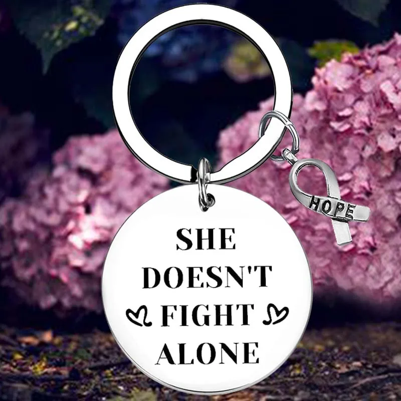 Breast Cancer Awareness Gifts Keychain cancer patients Inspirational Key Chain Pendant Jewelry Women Birthday Christmas Gifts